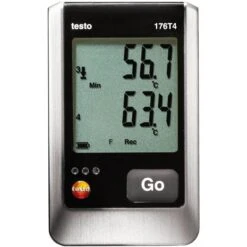 Testo Datenlogger 176 T4, Temperatur, 4 Externe Fühleranschlüsse, Display