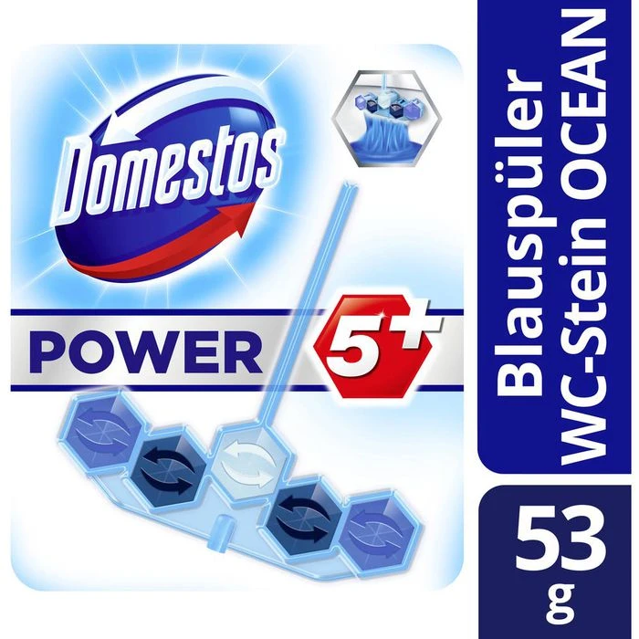 Domestos WC-Duftspüler Power 5, Ocean, Mit Anti-Kalk-Schutz & Intensiver Frische, Im Korb 4 Domestos WC-Duftspüler Power 5, Ocean, Mit Anti-Kalk-Schutz & Intensiver Frische, Im Korb – Bild 4