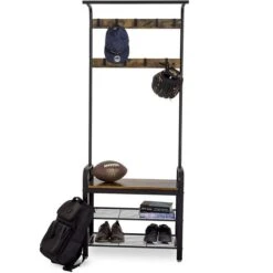 Vasagle Garderobenständer HSR40B, Vintage, Mit 9 Haken, Metall / Holz, Schwarz / Braun 8 Vasagle Garderobenständer HSR40B, Vintage, Mit 9 Haken, Metall / Holz, Schwarz / Braun -Angebote HausGlanz Store 026ce8b378ee62801e762137d37f79f65ecec2c8 garderobenstaender vasagle hsr40b vintage