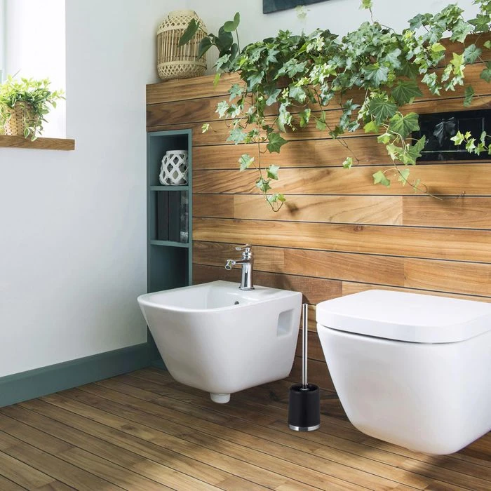 Relaxdays WC-Bürste Rund, Schwarz, Bürstenhalter Aus Kunststoff 2 Relaxdays WC-Bürste Rund, Schwarz, Bürstenhalter Aus Kunststoff – Bild 2