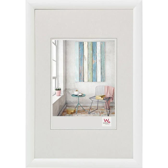 Walther-design Bilderrahmen Trendstyle KP050W, 40 X 50cm, Kunststoffrahmen, Glasscheibe, Weiß 1 Walther-design Bilderrahmen Trendstyle KP050W, 40 X 50cm, Kunststoffrahmen, Glasscheibe, Weiß