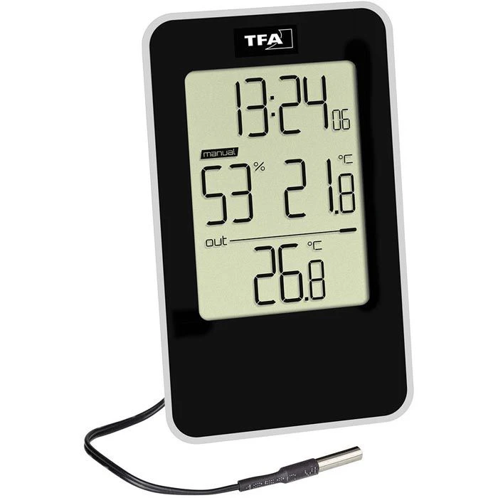 TFA Thermometer 30.5048.01, Innen / Außen, Digital, Mit Hygrometer, Mit Messfühler 1 TFA Thermometer 30.5048.01, Innen / Außen, Digital, Mit Hygrometer, Mit Messfühler