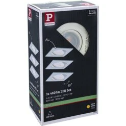 Paulmann Einbaustrahler Nova Weiß GU10 LED, 460 Lm, 6,5 W, Warmweiß, Schwenkbar, 3 Stk. 7 Paulmann Einbaustrahler Nova Weiß GU10 LED, 460 Lm, 6,5 W, Warmweiß, Schwenkbar, 3 Stk. -Angebote HausGlanz Store 08580eff67b68712c13f160098878ada817f3c9c einbaustrahler paulmann nova weiss gu10 led