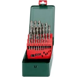 Metabo Bohrer HSS-G-Bohrerkassette SP, 627154000, 25-teiliges Set, HSS-G DIN 338 Metallbohrer
