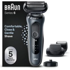Braun Elektrorasierer Series 6 61-N4500cs, Grau, Wet & Dry, EasyClick-Barttrimmer Und Ladestation -Angebote HausGlanz Store 0a5c1411bb3b067e33c06b37b26b0d1bc27a480d elektrorasierer braun series 6 61 n4500cs grau