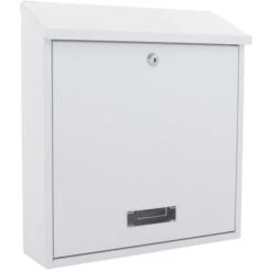 Rottner Briefkasten T03429, Bolzano, Weiß, Aus Stahl, 36,5 X 40 X 11,5cm