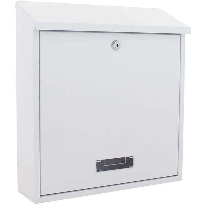 Rottner Briefkasten T03429, Bolzano, Weiß, Aus Stahl, 36,5 X 40 X 11,5cm 1 Rottner Briefkasten T03429, Bolzano, Weiß, Aus Stahl, 36,5 X 40 X 11,5cm