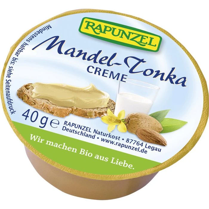 Rapunzel Brotaufstrich Mandel-Tonka-Creme, BIO, Je 40g (440g), 11 Stück 2 Rapunzel Brotaufstrich Mandel-Tonka-Creme, BIO, Je 40g (440g), 11 Stück – Bild 2