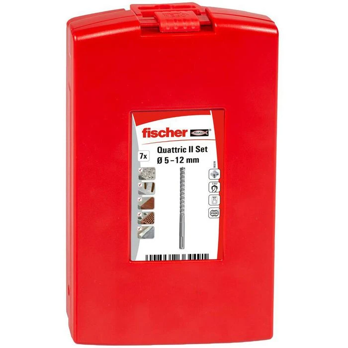 Fischer Bohrer Quattric II, SDS+, 7-teiliges Set, Stein, Betonbohrer 2 Fischer Bohrer Quattric II, SDS+, 7-teiliges Set, Stein, Betonbohrer – Bild 2