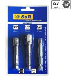 S&R Stecknuss-Adapter 460322003, Set, Sechskant Zu Vierkant, 3-teilig -Angebote HausGlanz Store 123a153497cfc94bb5186cc49825070fc49d0dc7 stecknuss adapter sundr 460322003 set