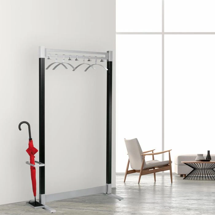 Kerkmann Garderobenständer Montana, 6552, Metall, Schwarz / Silber 3 Kerkmann Garderobenständer Montana, 6552, Metall, Schwarz / Silber – Bild 3