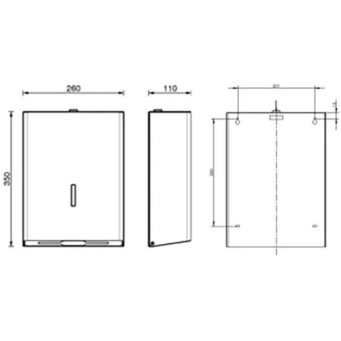 CWS Handtuchspender ObjectLine 750, 706503, Edelstahl, 750 Tücher, Schwarz 2 CWS Handtuchspender ObjectLine 750, 706503, Edelstahl, 750 Tücher, Schwarz – Bild 2