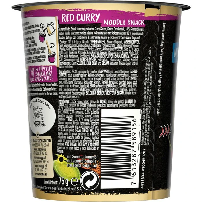 Maggi Fertiggericht Magic Asia Saucy Noodles, Red Curry, Je 75g, 8 Stück 5 Maggi Fertiggericht Magic Asia Saucy Noodles, Red Curry, Je 75g, 8 Stück – Bild 5