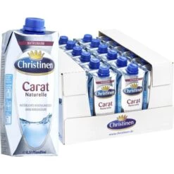 Christinen Mineralwasser Bio-Carat Naturelle, Ohne Kohlensäure, Je 0,5 Liter, 24 Stück