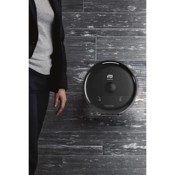 Tork Toilettenpapierspender SmartOne Mini, 681008, T9, Kunststoff, Für Mini Jumbo Rollen, Schwarz 2 Tork Toilettenpapierspender SmartOne Mini, 681008, T9, Kunststoff, Für Mini Jumbo Rollen, Schwarz – Bild 2
