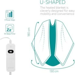 Navaris Heizdecke Poncho, Blau / Weiß, 3 Temperaturen, Abschaltautomatik, 180 X 130cm -Angebote HausGlanz Store 1868d74cd180d821b51a7bd42eea1864b532af87 heizdecke navaris poncho blau weiss