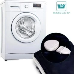 Navaris Heizdecke Poncho, Blau / Weiß, 3 Temperaturen, Abschaltautomatik, 180 X 130cm -Angebote HausGlanz Store 18d4e22f441b535084e0c9e2da548f6da7703d4c heizdecke navaris poncho blau weiss