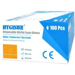 HYGISUN Einmalhandschuhe Intco Nitril, Puderfrei, Blau, 100 Stück, Größe M -Angebote HausGlanz Store 1931d2d4ffac75ad519c2703178bdabf0e08f791 einmalhandschuhe hygisun intco nitril puderfrei