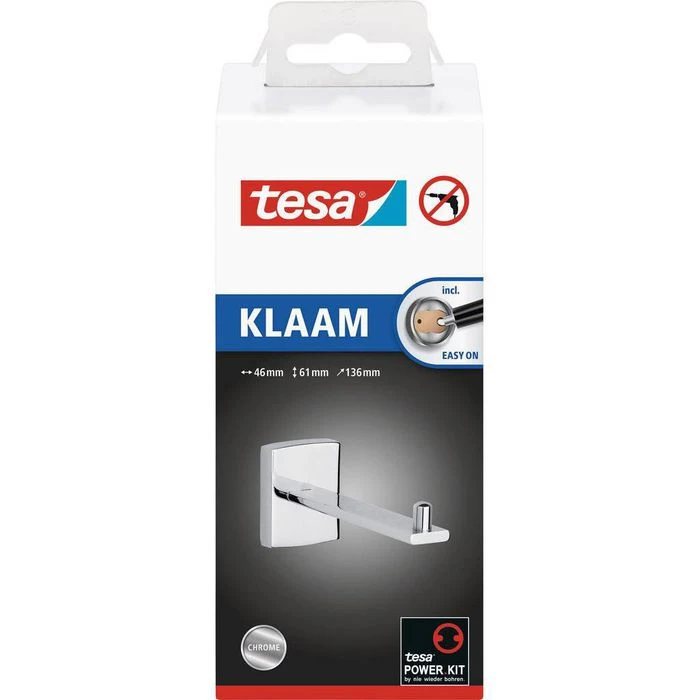 Tesa Toilettenpapierspender Klaam, 40271, Ohne Bohren, Ersatzrollenhalter, Für 1 Kleinrolle 4 Tesa Toilettenpapierspender Klaam, 40271, Ohne Bohren, Ersatzrollenhalter, Für 1 Kleinrolle – Bild 4