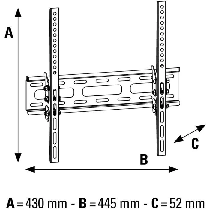 Hama TV-Wandhalterung 108716 Tilt, Schwarz, Neigbar, 32-65 Zoll 5 Hama TV-Wandhalterung 108716 Tilt, Schwarz, Neigbar, 32-65 Zoll – Bild 5