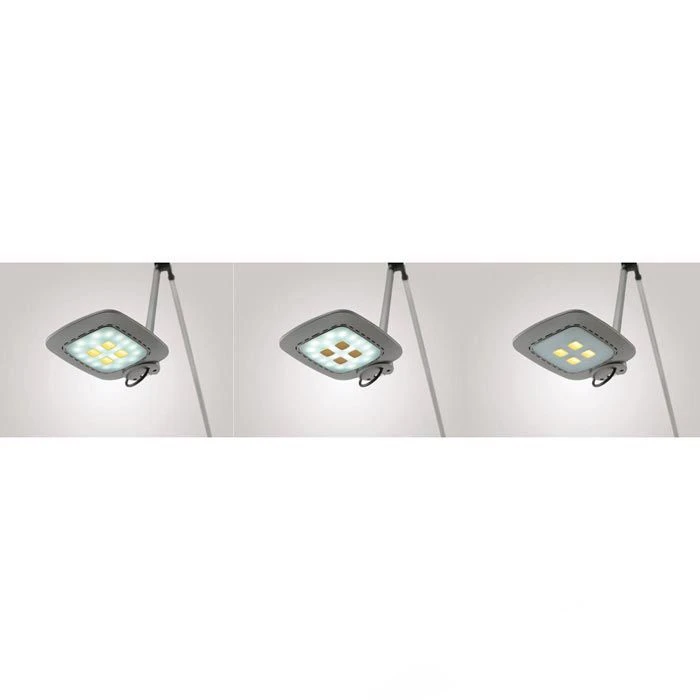 Hansa Schreibtischlampe LED E-Motion, Dimmbar, Silber, Sensorschalter, Standfuß 2 Hansa Schreibtischlampe LED E-Motion, Dimmbar, Silber, Sensorschalter, Standfuß – Bild 2