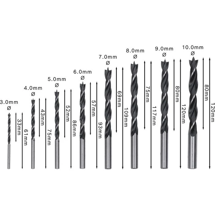 Bosch Bohrer Robust Line, 2607010533, Professional, 8-teiliges Set, 3-10mm, Holzbohrer 2 Bosch Bohrer Robust Line, 2607010533, Professional, 8-teiliges Set, 3-10mm, Holzbohrer – Bild 2