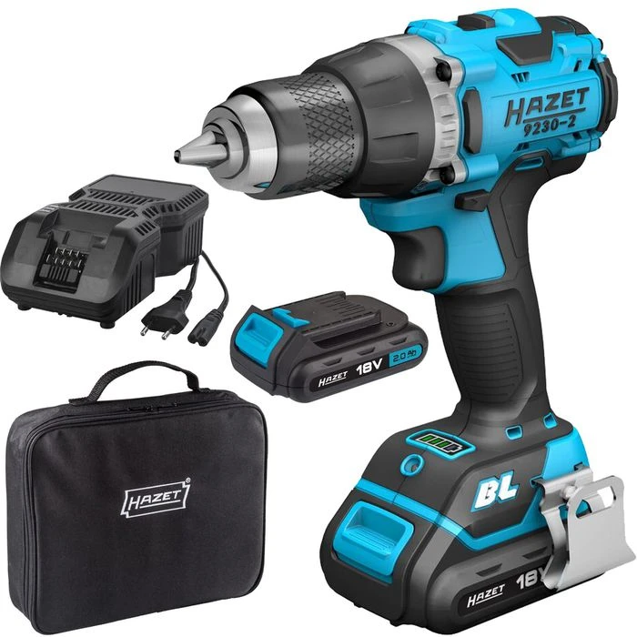 Hazet Akku-Bohrschrauber 9230-2/4, 18V / 2,0Ah, Mit 2 Akkus, Ladegerät Und Tasche 1 Hazet Akku-Bohrschrauber 9230-2/4, 18V / 2,0Ah, Mit 2 Akkus, Ladegerät Und Tasche