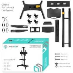 Onkron TV-Ständer TS1551-BLK, Schwarz, TV-Standfuß,32-65 Zoll, Mit Zwischenboden & Rollen -Angebote HausGlanz Store 2636736e07272cb5c2f80590e659201d881ecb57 tv staender onkron ts1551 blk schwarz