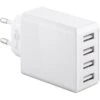 Goobay USB-Ladegerät 44962, 30W, 3A, Weiß, 4x USB A, 4 Port