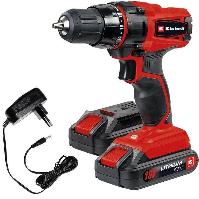 Einhell Akku-Bohrschrauber TC-CD 18-2 Li, 18V / 1,5Ah, Mit 2 Akkus Und Ladegerät 1 Einhell Akku-Bohrschrauber TC-CD 18-2 Li, 18V / 1,5Ah, Mit 2 Akkus Und Ladegerät