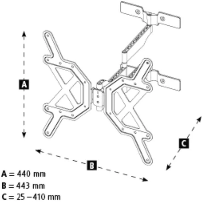 Hama TV-Wandhalterung 118060 Fullmotion, Schwarz, Ultraslim, Neigbar, Schwenkbar, 32-65 Zoll 5 Hama TV-Wandhalterung 118060 Fullmotion, Schwarz, Ultraslim, Neigbar, Schwenkbar, 32-65 Zoll – Bild 5