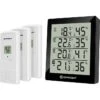 Bresser Thermo-Hygrometer Temeo Hygro Quadro, Für Innen Und Außen, Inkl. 3 Funk-Sensoren