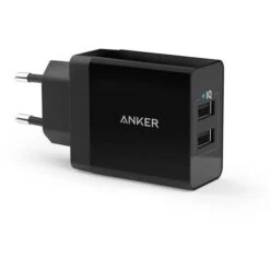 Anker USB-Ladegerät PowerIQ USB Charger 24W, 2,4A, Schwarz, 2x USB A, 2 Port