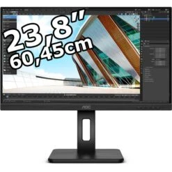 AOC Monitor Q24P2Q, WQHD, HDMI, DP, VGA, 4 Ms, IPS LED, 60,45 Cm / 23,8 Zoll
