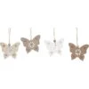 Frank-Flechtwaren Osterdeko Hänger Schmetterling, Anhänger Aus Holz, 6 Cm, 12er Set