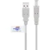 Goobay USB-Kabel 50833 USB 2.0, 5 M, Anschlusskabel, A Stecker / B Stecker, Grau