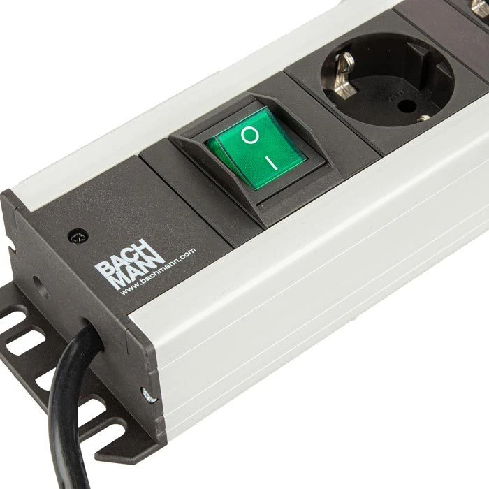 Bachmann Steckdosenleiste Handwerkerleiste 2m, 6-fach, Schalter 2 Bachmann Steckdosenleiste Handwerkerleiste 2m, 6-fach, Schalter – Bild 2