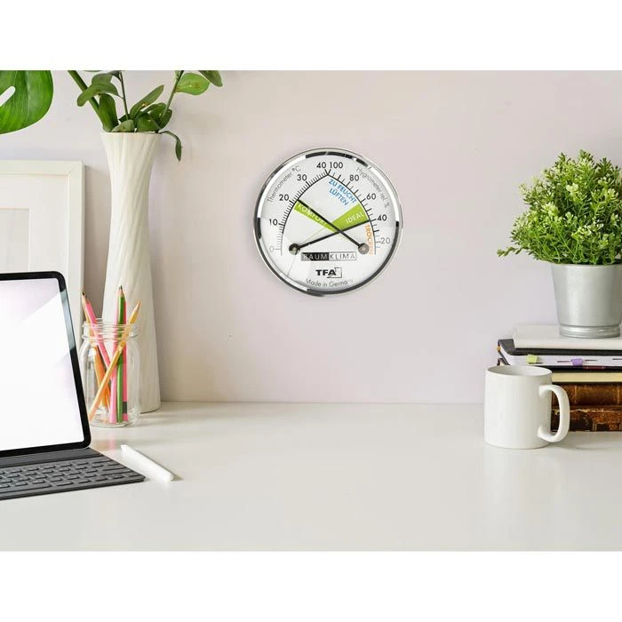 TFA Thermo-Hygrometer 45.2024 Analog, Verchromt 2 TFA Thermo-Hygrometer 45.2024 Analog, Verchromt – Bild 2
