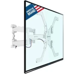 Onkron TV-Wandhalterung M5L-WHT, Weiß, Scherenarm, Neigbar, Schwenkbar, 32-70 Zoll