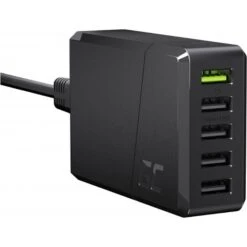 Green-Cell USB-Ladegerät ChargeSource 5, 52W, 2.4A, Schwarz, 5x USB A, 5 Port