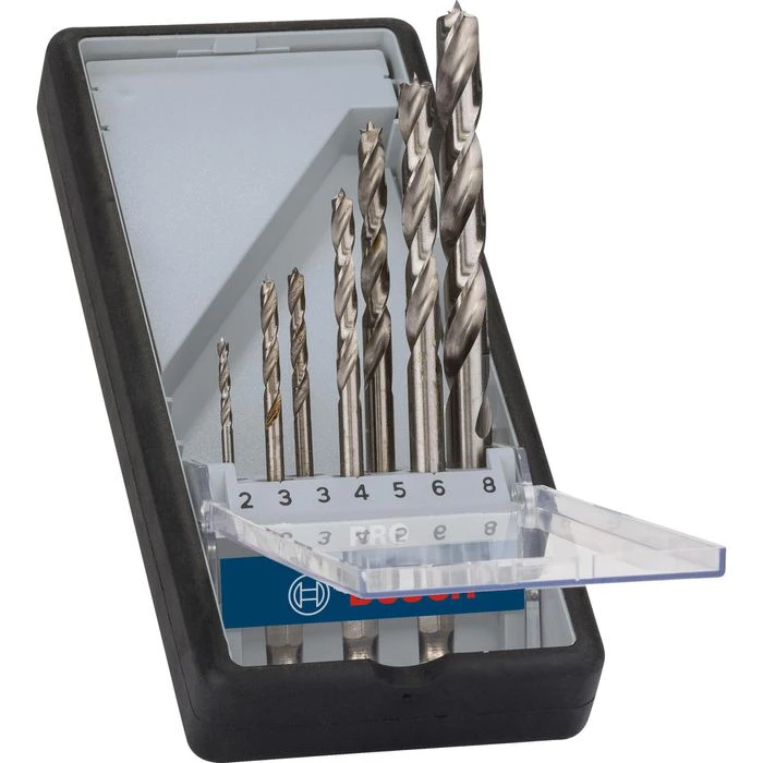 Bosch Bohrer Robust Line, 2607019923, 7-teiliges Set, 2-8mm, Holzbohrer 1 Bosch Bohrer Robust Line, 2607019923, 7-teiliges Set, 2-8mm, Holzbohrer
