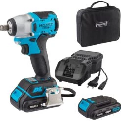 Hazet Akku-Schlagschrauber Mini 9212M-1/4, 220Nm, 18V / 2,0Ah, Mit 2 Akkus, Ladegerät Und Tasche