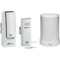 TFA Weatherhub-Set 31.4004.02, Inkl. Kabelfühler-Thermometer Regenmesser, Gateway