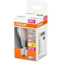 Osram LED-Lampe Retrofit Classic A E27, Warmweiß, 9 Watt (75W), Matt, Dimmbar -Angebote HausGlanz Store 3951144cf2a903008fe044bf45e7267ce3504a99 led lampe osram retrofit classic a e27