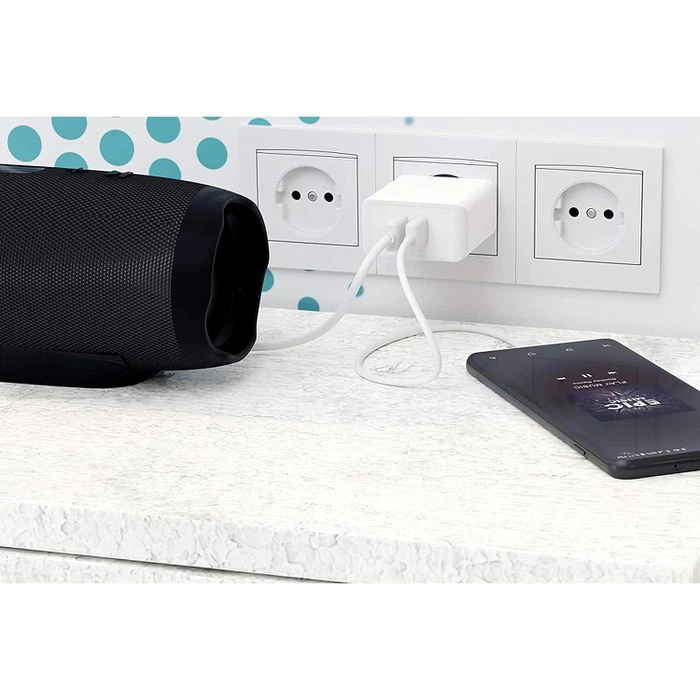 Goobay USB-Ladegerät 44957, 28W, 3A, Weiß, 2x USB A, 2 Port 2 Goobay USB-Ladegerät 44957, 28W, 3A, Weiß, 2x USB A, 2 Port – Bild 2