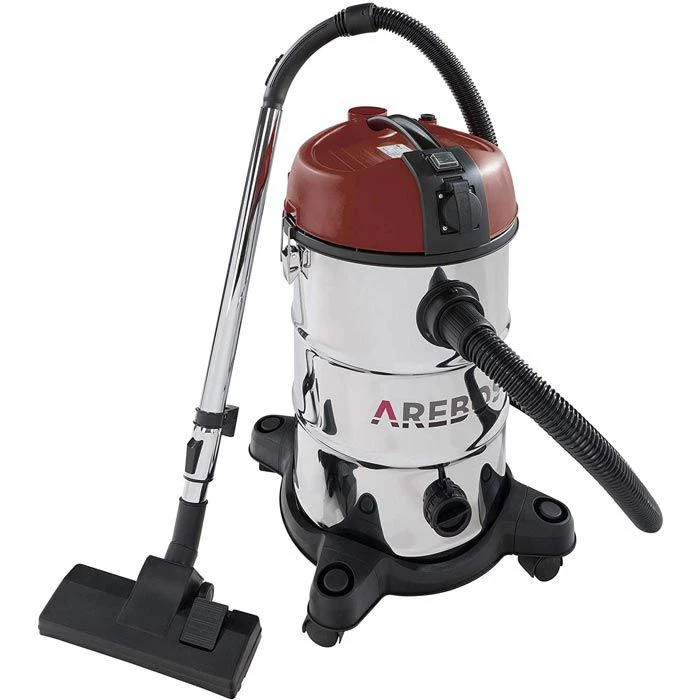 Arebos Nass-Trockensauger Industriestaubsauger, 30 Liter, 2300 Watt, Mit Gerätesteckdose 1 Arebos Nass-Trockensauger Industriestaubsauger, 30 Liter, 2300 Watt, Mit Gerätesteckdose