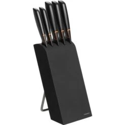 Fiskars Messerblock Edge 1003099, Holz Schwarz, 6-teilig