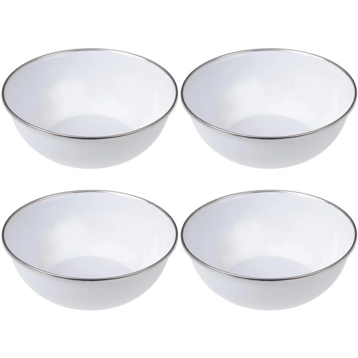 Gräwe Müslischale 730.SCH.C1, Stahlbelech Emailliert, Weiß, 15cm, Set, 4 Stück 1 Gräwe Müslischale 730.SCH.C1, Stahlbelech Emailliert, Weiß, 15cm, Set, 4 Stück