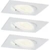 Paulmann Einbaustrahler Nova Weiß GU10 LED, 460 Lm, 6,5 W, Warmweiß, Schwenkbar, 3 Stk.