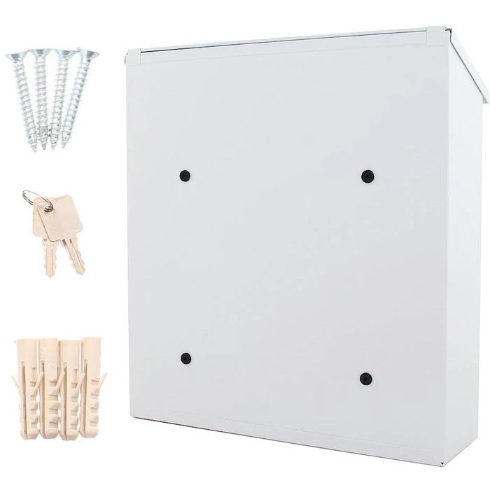 Rottner Briefkasten T03429, Bolzano, Weiß, Aus Stahl, 36,5 X 40 X 11,5cm 5 Rottner Briefkasten T03429, Bolzano, Weiß, Aus Stahl, 36,5 X 40 X 11,5cm – Bild 5